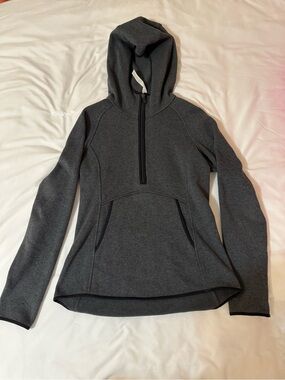 Women's Lululemon Charcoal Gray Half-Zip Hooded Pullover